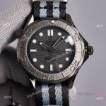 Swiss Replica Omega Black Seamaster Diver 300m Nato Strap